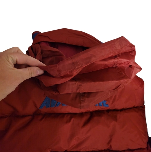 NWT NHL Colorado Avalanche Hockey Pro Down Puff Coat Red Jacket Hood Men's Large - Picture 10 of 14